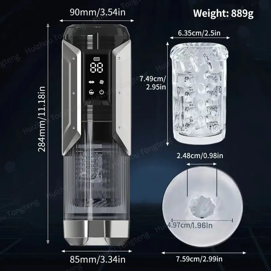 Automatic Blowjob Machine Hands Free Stroker Strap On Harnes Sex Toy with 7 Thrust & Rotate &Sucking& Vibrating Modes Adult Toys — image 6