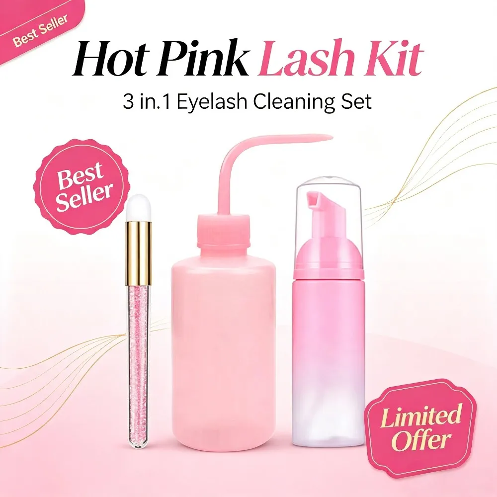60ml 리필 가능 누출 방지 빈 폼 무스 펌프 병 래쉬 익스텐션 클렌징 키트 소프트 브러시 250ml 린스 병 미용 도구 — image 4