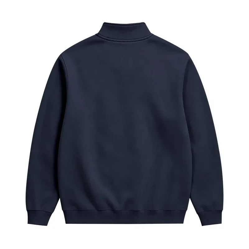 Mga Lalaki 2026 Autumn Winter Hot Item Fleece Lined Stand Collar Loose Vintage Sweatshirt Casual Commuter Fashion Lalaki Pang-araw-araw na Panlabas na Kasuotan — image 13