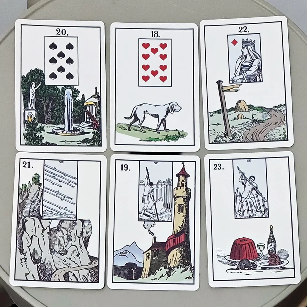TheNew York Lenormand Deck – Historical 9*6cm 36-Card Divination Deck Vintage Style Cartomancy Cards Double-embossed — image 6