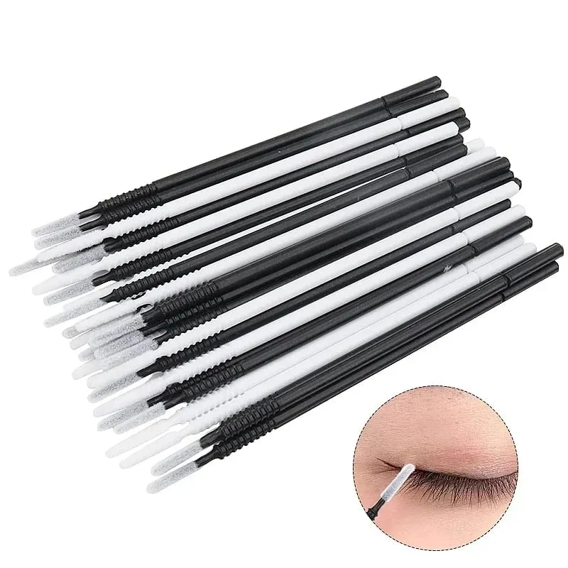 100 Pcs Disposable Spiral Mascara Applicator Lashes Brushes Eyelash Extension Makeup ToolsBrush Handle Microbrush — image 4
