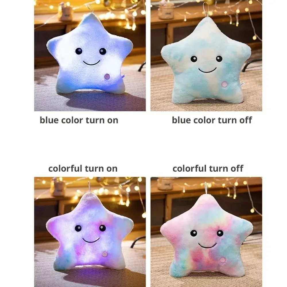 Cute LED Electronic Star Plush Toy Star Soft LED Star Doll Toy Home Decoration Baby Kid Toys Soft Star Pillow — image 4