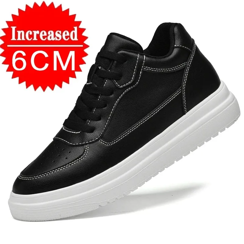 High Quality Men Sneakers Elevator Shoes for Men Fashion Casual Shoes Comfortable Leather Sports Shoes Height Increase 6/8/10cm — image 15