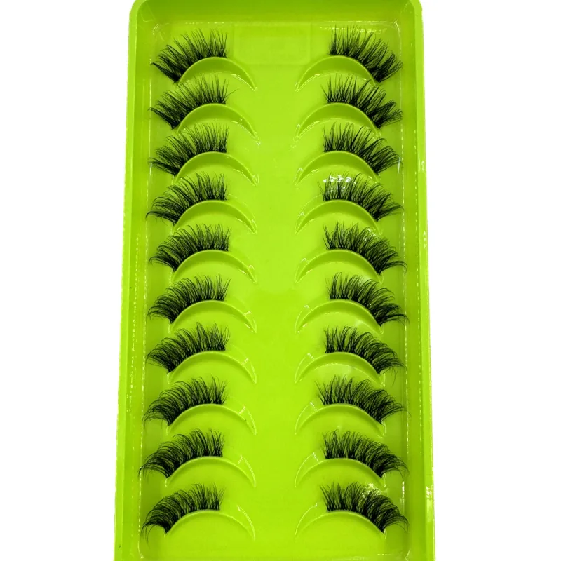 Black Eyelashes 10 Half Lashes Soft Natural Cat Eye Lashes Makeup Tool Extension Fluffy Faux Cils back-to-school season — image 15