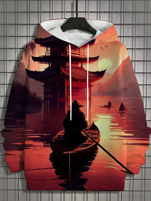 2024 taglagas bagong panlalaking 3D Japanese Samurai print hoodie panlalaki at pambabaeng kaswal na fashion panlalaki hoodie street na pang-itaas na panlalaki — image 10