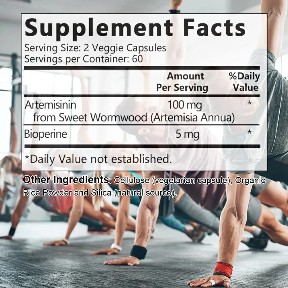 High Absorption Artemisinin 100 Mg Maximizes Nutrient Absorption Supports Cellular Repair and Immune Enhancement 120 Capsules — image 6