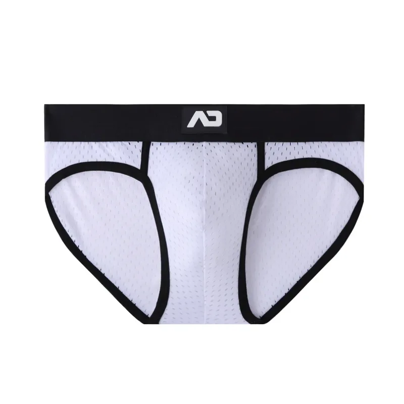 2026 solid color new men's low waist through mesh breathable briefs addicted underwear AD4-M388 — image 22