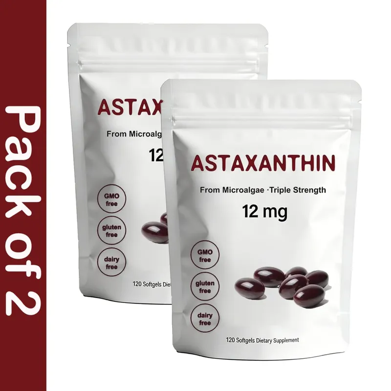 Astaxanthin 12mg Antioxidant Supplement Softgels for Women Men Premium Triple Strength Formula | Non-GMO Gluten Free No Soy — image 8