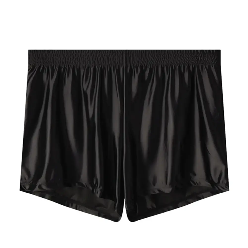 1 pz Uomini di Seta del Ghiaccio Liscia Solido Boxer Mutandine L-3XL di Grandi Dimensioni Allentato Degli Indumenti Da Notte Della Biancheria Intima Tronchi Senza Soluzione di Continuità Comodi Indumenti Da Notte — image 2