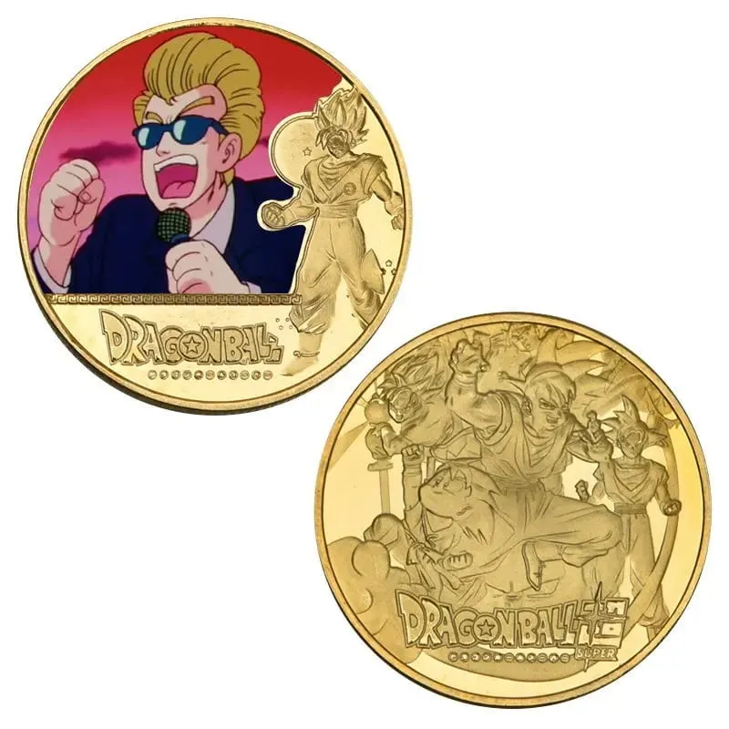 Dragon Ball Banhado A Ouro Moeda de Ouro Son Goku Vegeta Moedas Comemorativas Crianças Clássico Anime Periféricos Coleção Brinquedo Lembrança — image 34