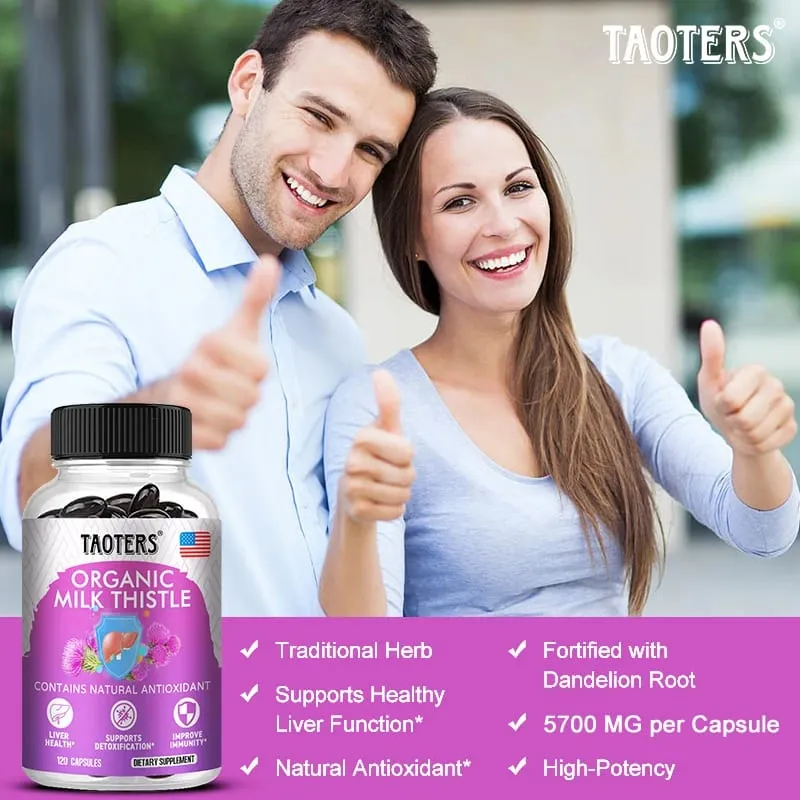 6X Organic Milk Thistle Extract Capsules Help Liver Detox & Cleanse Liver Antioxidant Detox Overall Health — image 6