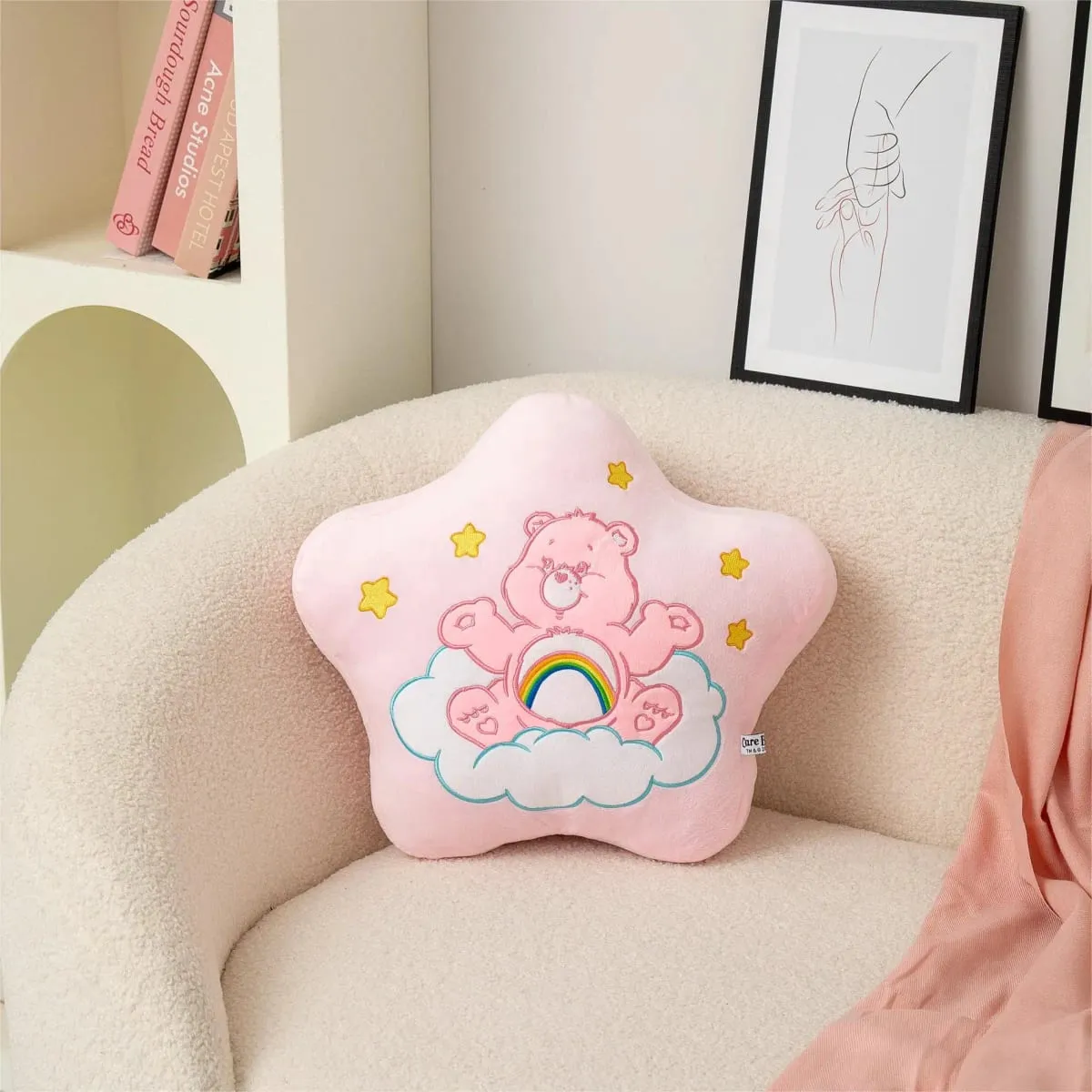 Care Bears Rainbow Bear Plush Pillow Star Moon Sun Heart Home Decor Stuffed Toys Dolls Cartoon Plush Decoration Pillow — image 4