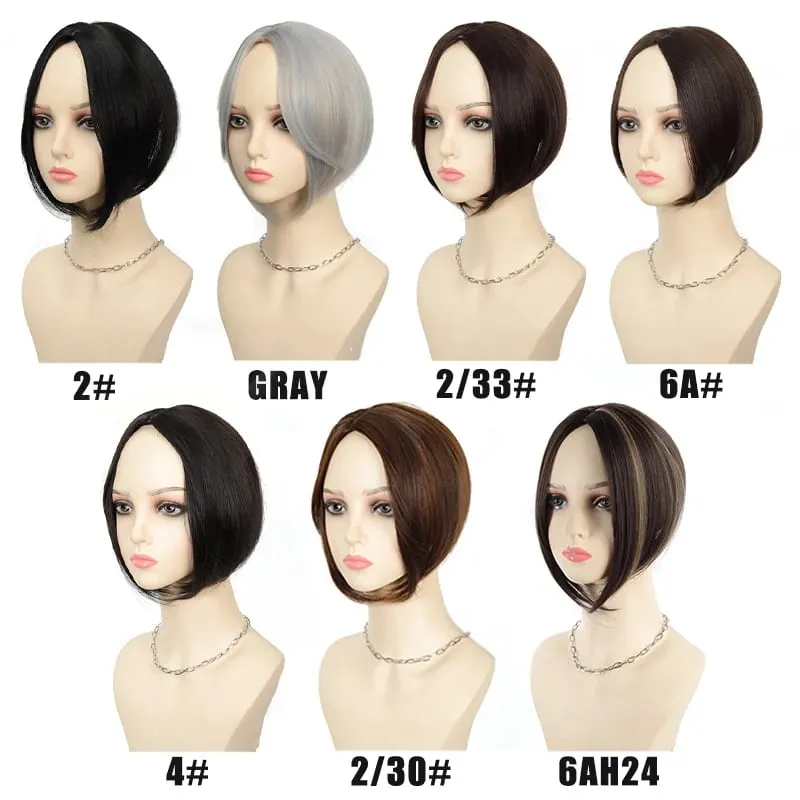 Wig Piece for Women with Bangs Covering Their White Hair and a Thin Invisible Replacement Piece for Their Hair — image 7