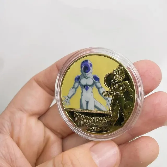 Dragon Ball Banhado A Ouro Moeda de Ouro Son Goku Vegeta Moedas Comemorativas Crianças Clássico Anime Periféricos Coleção Brinquedo Lembrança — image 39