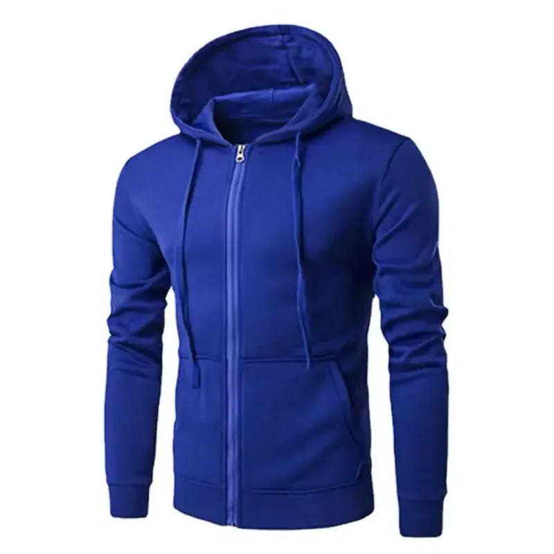 Panlalaking Fashion Fleece Loose Casual Zipper Hoodie Angkop para sa Spring at Autumn Wear — image 4