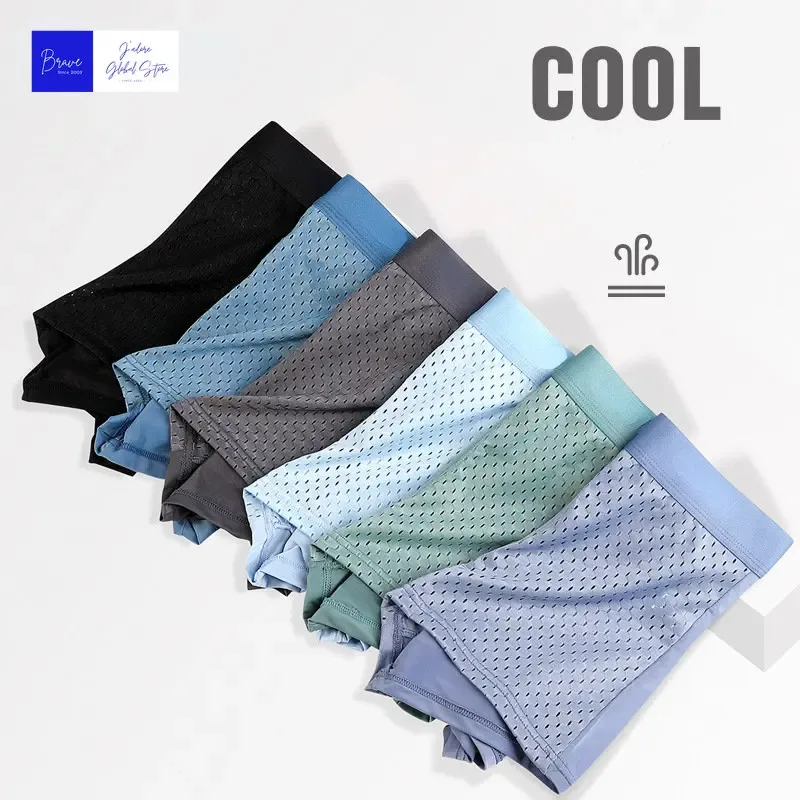Seluar Dalam Boxer Ais Sutera Mesh Clearance Seluar Dalam Gaya Rawak Seluar Dalam Sukan Bernafas Cepat Kering Boxershorts Seluar Dalam Lelaki