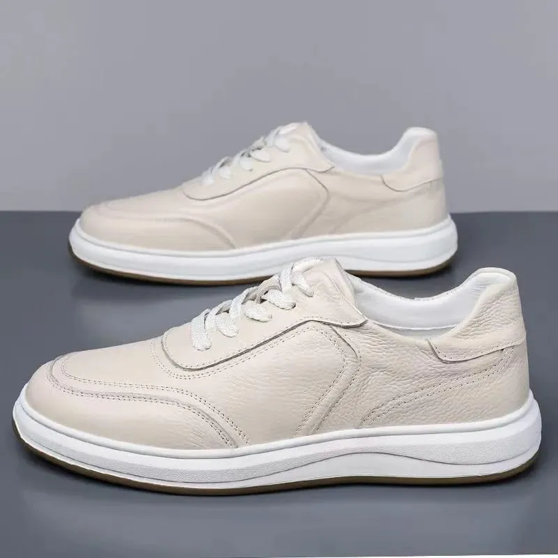 2026 New Men's Leather Shoes Casual Spring Autumn Fashionable Genuine Cowhide Slip-On Breathable Comfortable Anti-Slip Shoes — image 5