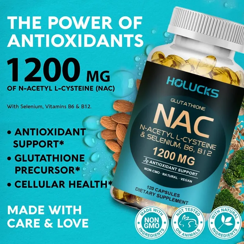 Buy 1 Get 1 Free! NAC 1200mg Supplement for Thins Mucus Reduces Cough & Bronchial Function Immune Liver Repair & Detox — image 5