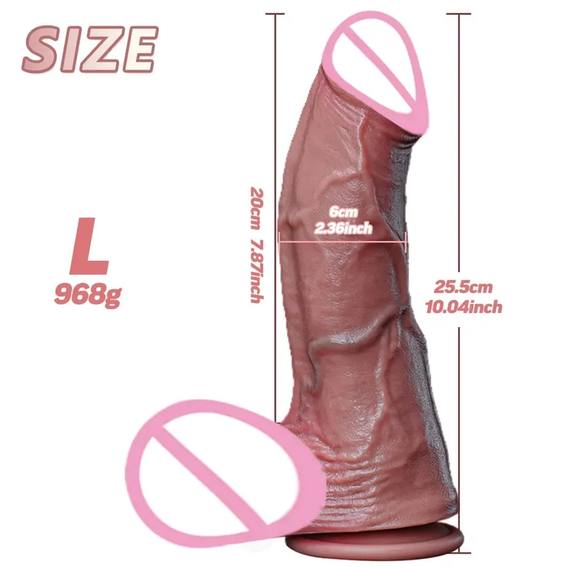 New Realistic Soft Double Silicone Big Dildo Vaginal Masturbation Suction Cup Porn Dick Woman Anal Sex Toy 2Colors Penis 6 Sizes — image 12