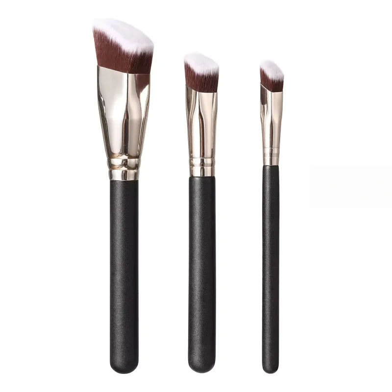 3pcs Angled Foundation Makeup Brush Set Professional Makeup Brushes for Liquid Foundation Cream BB Concealer Women Beauty Tools
