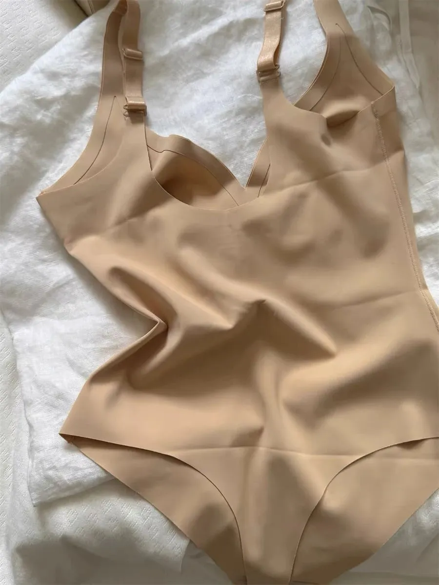 Seamless Shapewear Bodysuit Woman Solid Ultra-Thin U-Back Bodysuit Female High Elasticity Slim Camisole One-Piece Underwear New — image 4