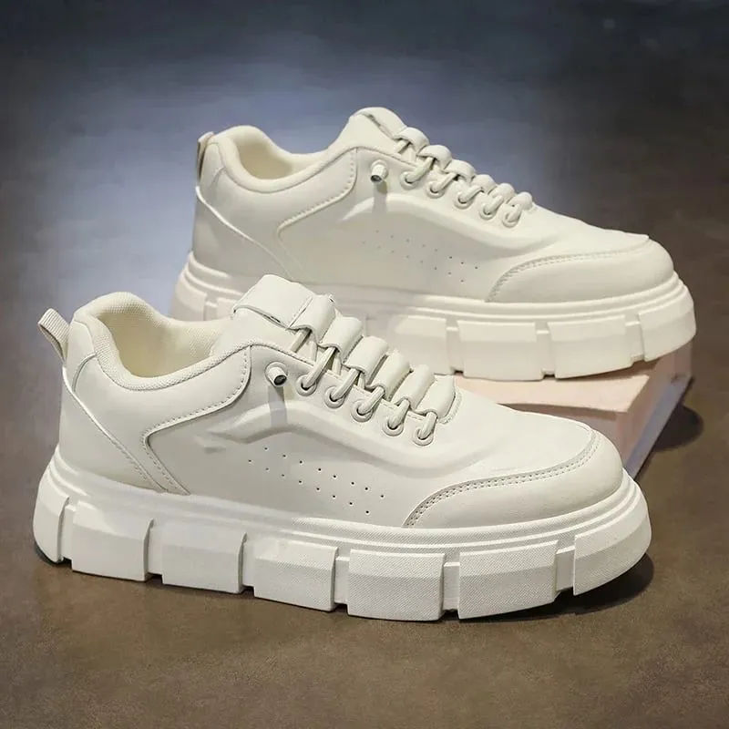 New Casual Shoes for Men 2025 Men's Oxford Shoes Retro Luxury Leather Shoes Fashion Breathable Sneakers Handmade Platform Boot — image 3