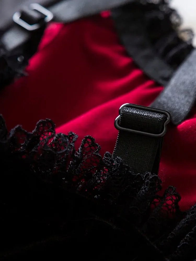 Y2K Gothic Style Sexy Top Fashion Sleeveless Waistcoat Backless Lace T-shirt Women Elegant Retro Underwear Summer Outwear — image 3