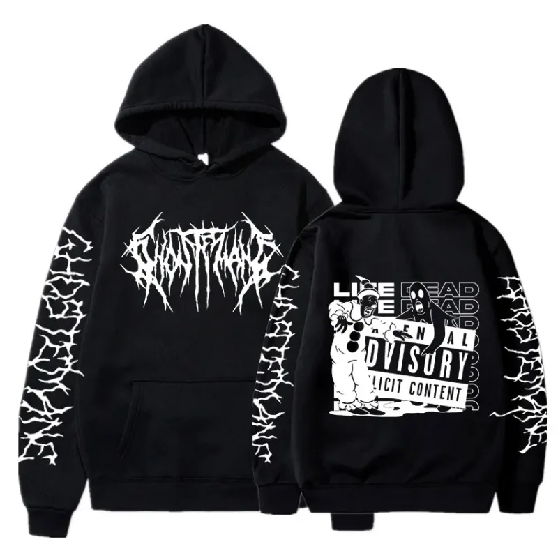 Ghostemane Double Sided Print Hoodie Men's Fashion Hip Hop Metal Rock Hoodies Gothic Oversized Sweatshirt Tracksuit Streetwear — image 15