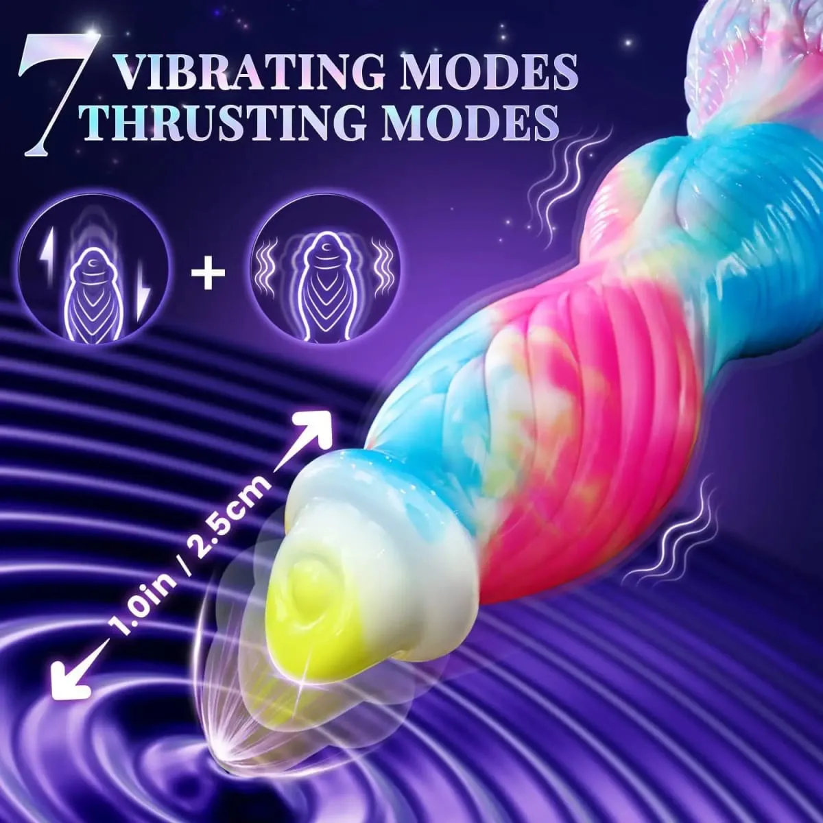 Empurrando dragão vibrador vibrador brinquedos sexuais 10 "4in1 monstro controle remoto grosso vibrador ventosa vibrador anal brinquedos adulto produto
