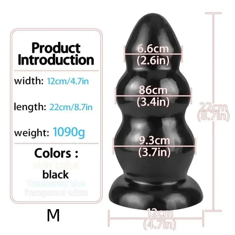 Super enorme anal plug grandes vibradores buttplug ânus expansão massageador de próstata com ventosa brinquedos sexuais para mulheres masturbador — image 9