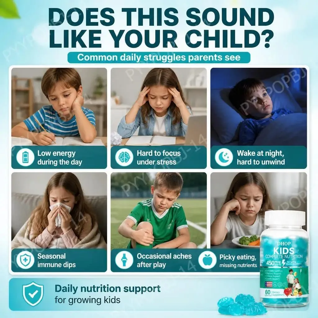 Kids Complete Nutrition Gummies with Vitamin D3 Zinc and Iodine for Immune Support and Growth Support Daily 60 Gummies — image 4