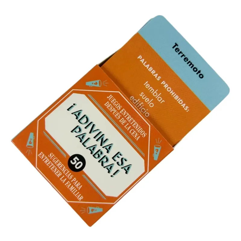 5.5x5.5cm Spanish Mini Size Game Cards " Name That Word !" 50 Pcs Cards Game Family Gathering Card Game Camping Game — image 2
