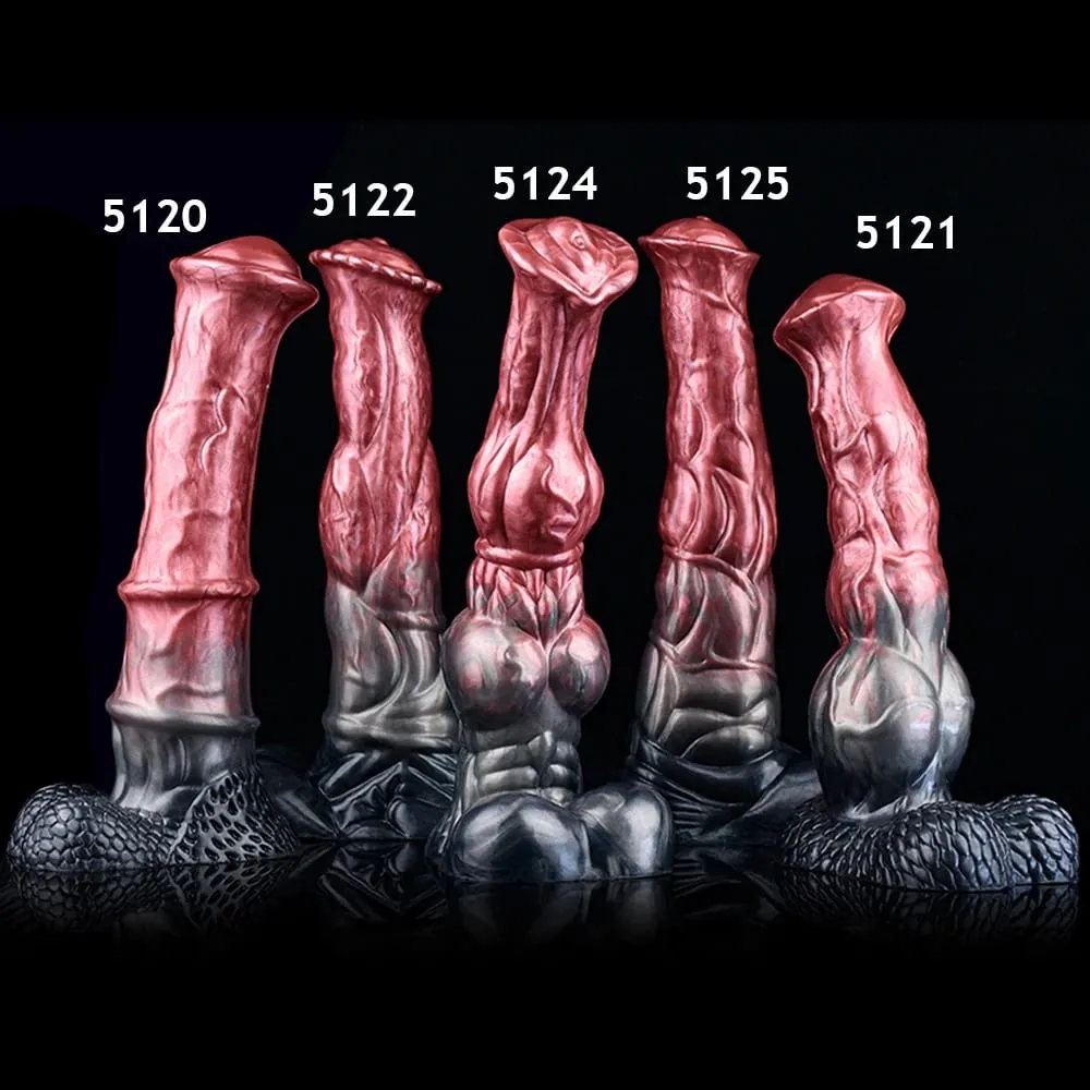 Silicone Horse Dildo Long Penis Anal Plug Napakalaking Knot G-spot Vaginal Stimulator na may Suction Cup Adult Sex Toy para sa Babae Mga Lalaki — image 6