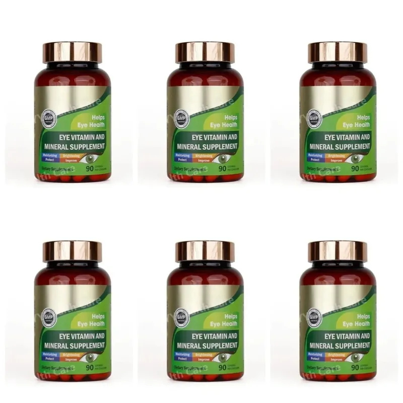 Cápsulas de vitaminas para os olhos de luteína com zeaxantina zinco suplemento nutricional diário para os olhos suporte para a saúde dos olhos para adultos garrafa de 90 contagens — image 10