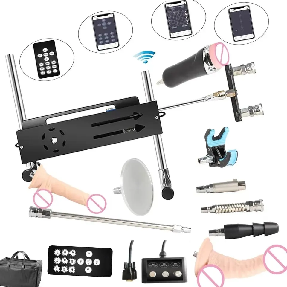 App inteligente premium sistema de máquina de sexo silicone vibrador empurrando amor máquina de sexo massageador de controle remoto para mulher — image 1