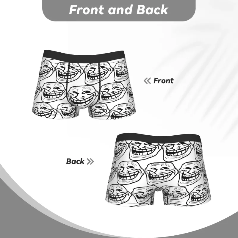 Rage Comic Trollfac Trunk Funny Anime Pouch Underwear Hot Sale Pattern Boxer Brief Kumportableng Panlalaking Panloob Plus Size — image 5