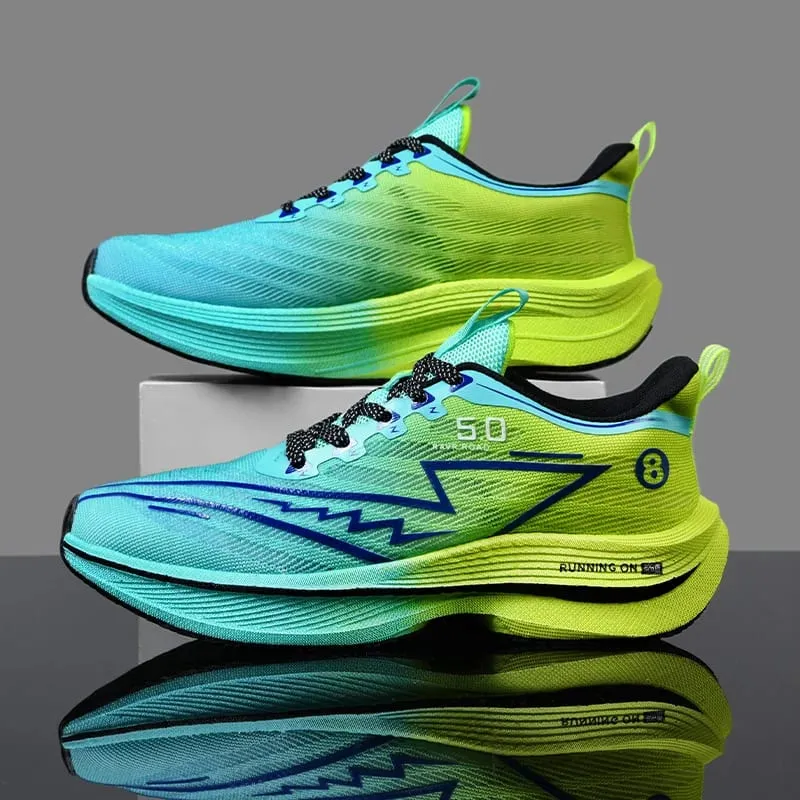 Men Sports Running Shoes Casual Marathon Breathable Lightweight Women's Comfortable Athletic Nonskid Walking Sneakers Outdoors
