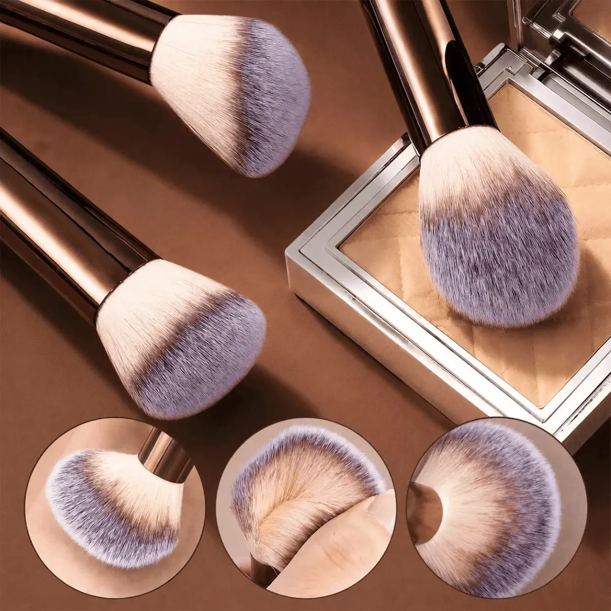 16Pcs Soft Bristle Kabuki Blending Makeup Brush Set Foundation Eyeshadow Blush Cosmetic Tool Professional Makeup Brush — image 3