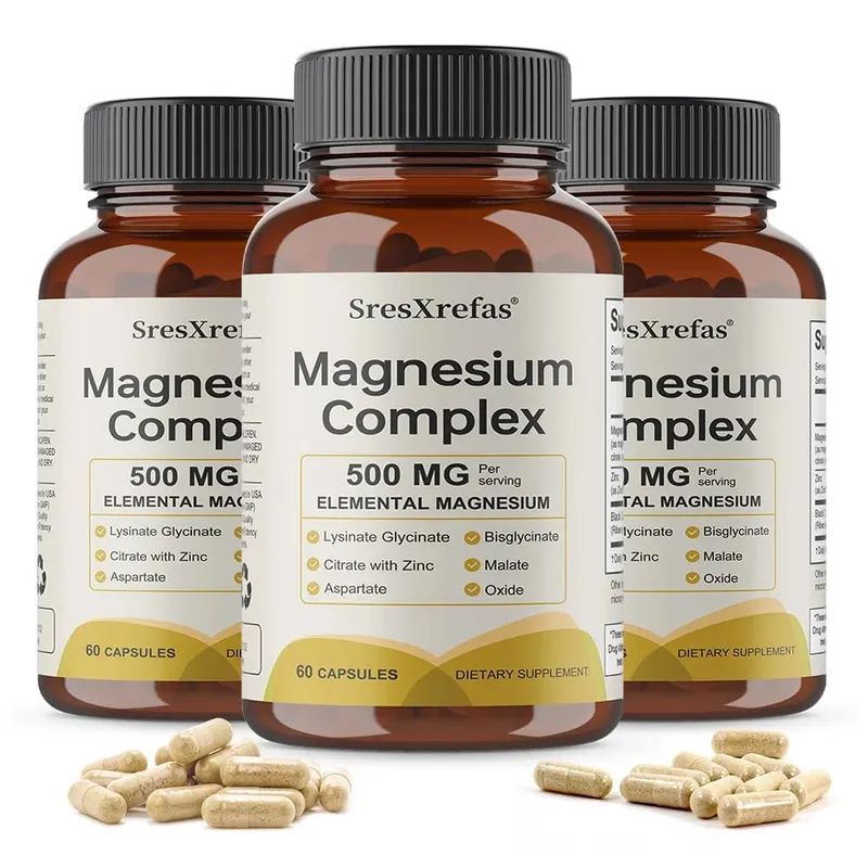 6 in 1 Magnesium Complex Capsules - Promotes Restful Sleep & Relieves Muscle Supports Bone Muscle and Heart Health — image 10