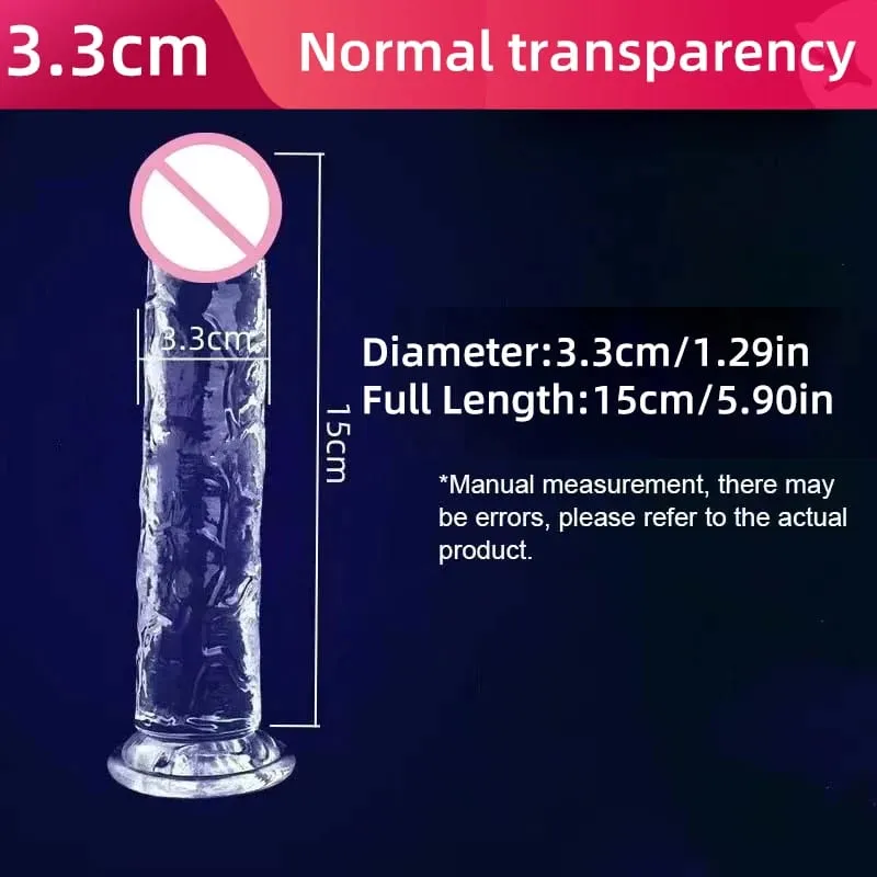 Transparent Big Dick 13 Sizes Realistic Jelly Dildo Women Gay Anal Sex Toys Soft Clitoris Vaginal Masturbators Penis Suction Cup — image 21