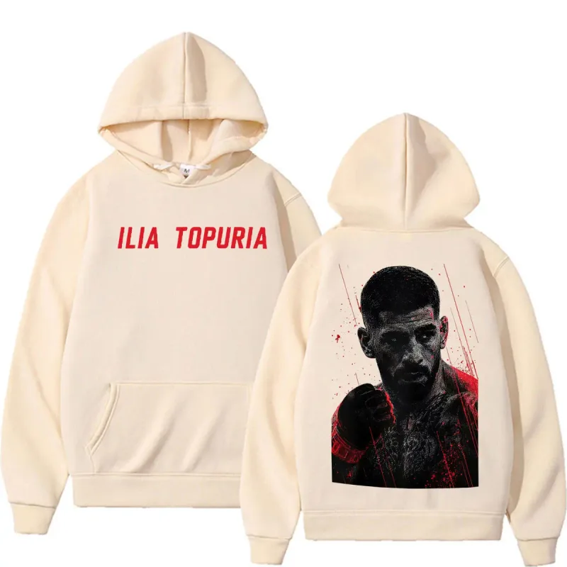 Ilia Topuria El Matador Vintage Graphic Hoodies Damit ng Lalaki Karahasan Aesthetic Sweatshirt Mga Kaswal na balahibo na Pullovers Streetwear — image 6