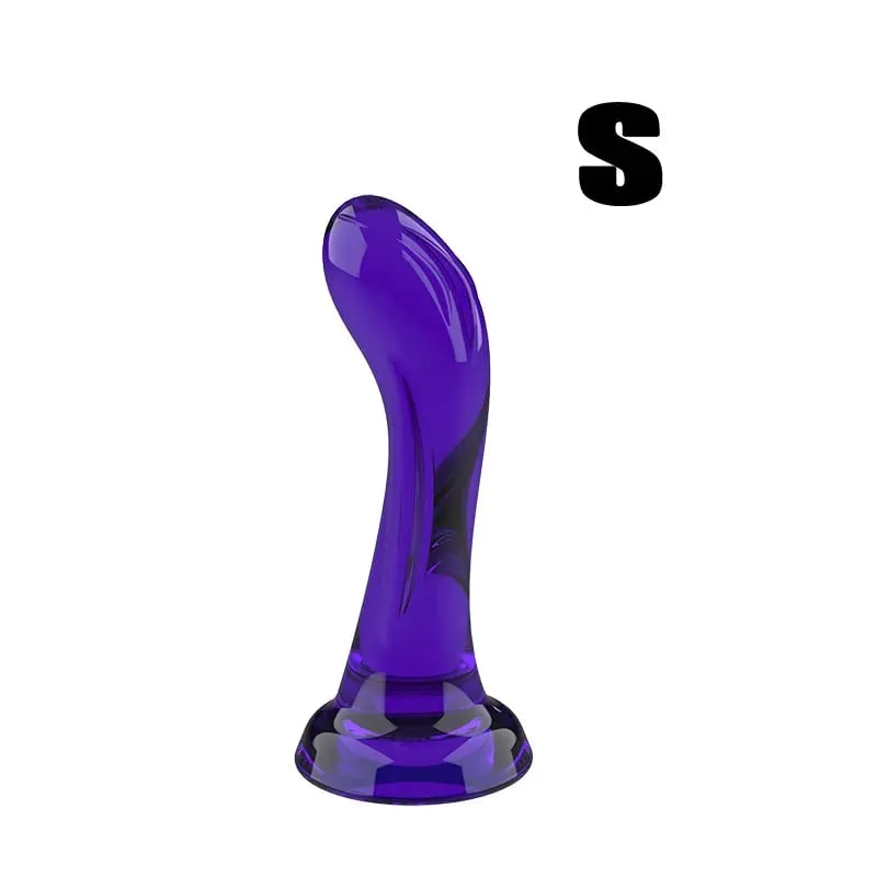 Consolador realista curvado con ventosa fuerte, juguete sexual de punto G suave y Flexible para mujeres y hombres, Dillo realista negro, morado y transparente — image 15