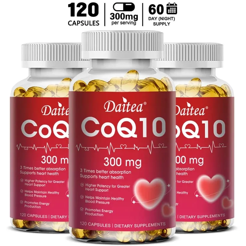 Coenzyme Q10 - 300 Mg Supports Energy Cognitive Ability and Heart Brain and Cell Health Antioxidant Improves Sleep Quality — image 6