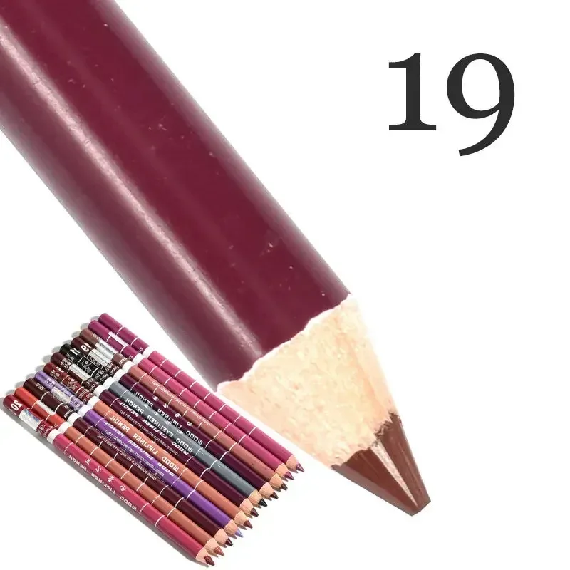 Delineador labial antiincrustante profissional, 28 cores, caneta de batom profissional, à prova d'água, lápis de contorno labial, maquiagem duradoura, delineador cremoso