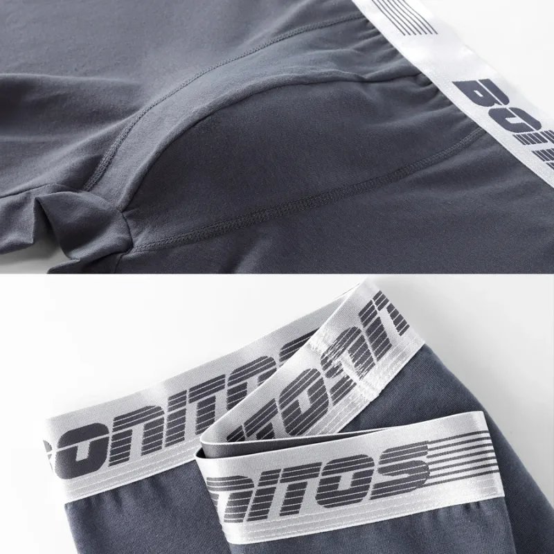 5st Herrkalsonger Boxershorts i bomull Klassiska herrtrosor BONITOS Bokstav Elastiskt midjeband Boxershorts för män — image 7