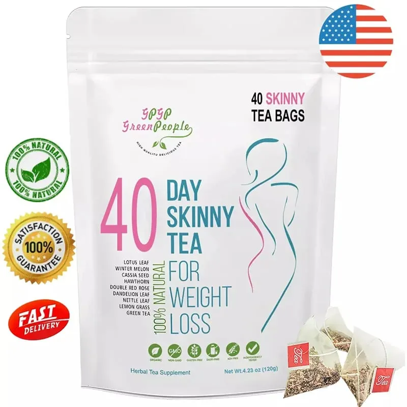Integratore naturale per la perdita di peso disintossicante magro a base di erbe da 40 giorni, senza caffeina, vitamine e integratori per alimenti salutari non OGM — image 1