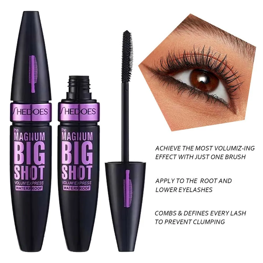Big Shot Waterproof Mascara Volume Express Curling Lash Mascara Smudge-Proof Thick Black Eyelash Makeup For Fuller Lashes — image 4