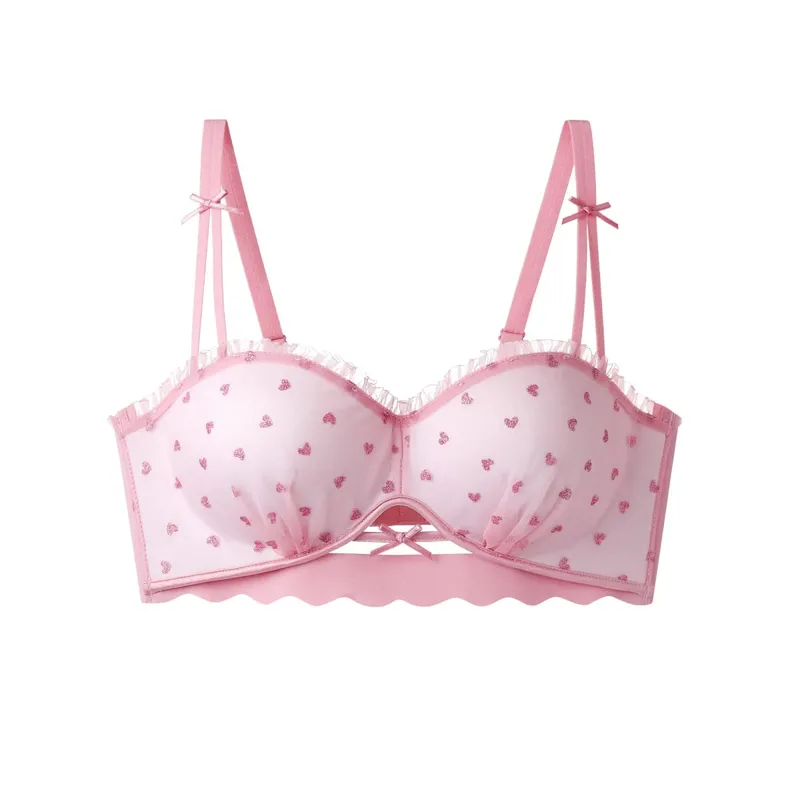 French Lace Push Up Bra For Small Bust Half Cup Anti‑Sag 2026 New Pure Desire Sexy Women Lingerie Brassiere 32-38 A-C — image 8