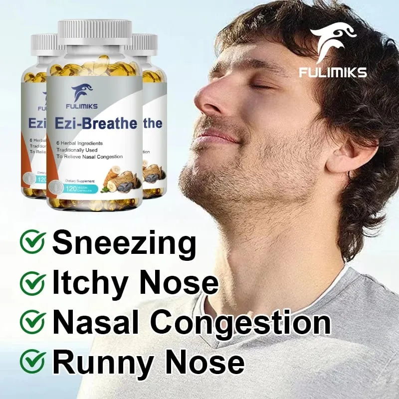 Respiratory & Nasal Health Capsules 6 Herbal Relieves Stuffy Nose Congestion Rhinitis & Supports Breathing Comfort — image 3