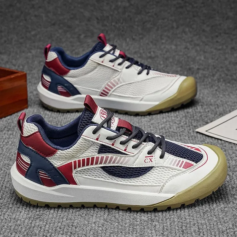 Sneakers Kasual Lelaki Selesa Bernafas Ringan Kasut Sukan Berjalan Bergaya Bergaya Tahan Pakai — image 2